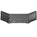 Produktbild Bluetooth Tastatur, iClever Klapp Tastatur QWERTZ Layout (Deutsch) mit Sensitive Touch Pad (Sync bis zu 3 Geräte), Pocket-Sized Folding Wirless Keyboard für Smartphones, Tablets. Dunkelgrau