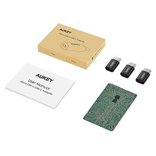 AUKEY USB C Adapter auf Micro USB [ 3 Stücke ] für USB Type C Geräte für Samsung Galaxy S8 / S8+， OnePlus 2 / 3 ， Lumia 950 / 950XL , Huawei P9 ， MacBook Pro 2016 ，usw. - 7