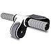 Price comparison product image GANZTON Ab Roller Wheel Exercise Abdominal Roller Wheel Triangular Support Trainers Workout Fitness Exerciser With Knee Pad For Body Fitness Strength Training Yoga Gym Black