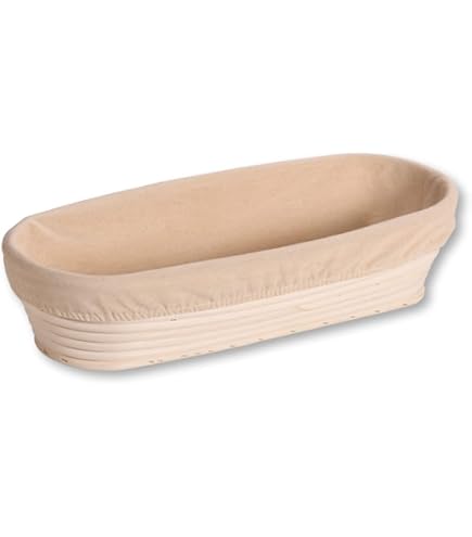 Ronde Kookmand Voor Brood - 25 Cm - Broodmand Met Borstel Deegschraper Linnen Doek Accessoires Voor Brood Bakken