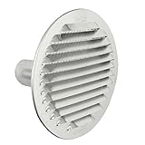Rejilla de ventilación redonda de empotrar, diámetro 150 mm, aluminio