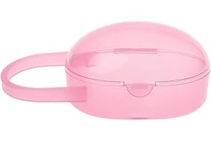 A0127 Boîte à sucettes Boîte de rangement de dentition Portable Mini transparent Voyage en plein air Housse de protection La santé (Rose)