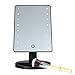 Wawoo 16 LED Battery Operated Touch Screen Sensor LED Mirror, 180 Degree Free Rotation Tabletop LED Lighted Makeup Mirror, Cosmetic Vanity Makeup Mirror