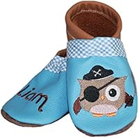 Jessica Pahnke Designs- Krabbelschuhe - Krabbelpuschen , Pirateneule , Jungs , Handemade in Germany