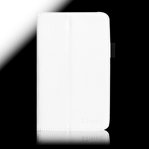 Fintie Samsung Galaxy Tab 3 7.0 (7 Zoll) SM-T210 SM-T211 Hülle Case – Slim Fit Folio Bookstyle Kunstleder Schutzhülle Cover Tasche mit Ständerfunktion und Stylus-Halterung, Weiß - 3