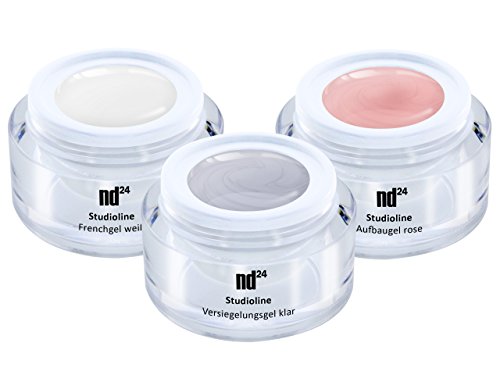 Nageldesign STARTER-SET BASIC + 4-Röhren-Lichtgerät weiß + UV-Gel + Tips + Feilen + Pinsel + Schulungs-DVD + Zubehör – Nagelstudio Starter-Set BESTSELLER - 2