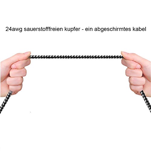 ViiVor Micro USB Ladekabel 3Pack 1M 2M 3M High Speed USB 2.0 A Male auf Micro B Synchronisations und Ladekabel für Samsung, Huawei, Sony, HTC, Nokia,Nexus, Xiaomi, Kindle, Android Smartphones usw. (3PACK 2M) - 4