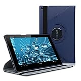 EDLE LEDEROPTIK: Die 360° Klapphülle in Dunkelblau besteht außen aus widerstandsfähigem Kunstleder und schützt Deinen Tablet PC umfassend vor Schmutz und Kratzern. Die innere Schale der Tasche gibt dabei sicheren Halt.