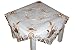 Produktbild Tischdecke 85x85 cm MARITIM weiß Stickerei MUSCHELN Seesterne braun MITTELDECKE Urlaub Strand Meer