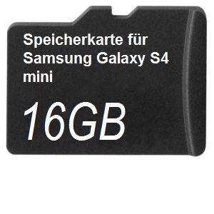 16GB Speicherkarte für Samsung Galaxy S4 mini