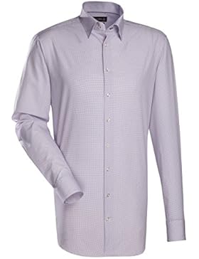 JACQUES BRITT Herren Hemd Custom Fit Brown Label Extra langer Arm Bügelleicht Businesshemd Manschette weitenverstellbar