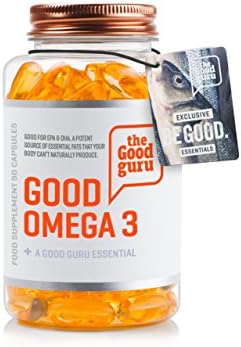 Omega 3 by The Good Guru | EPA DHA mix | 1000mg 100% Omega 3 Fish Oil | Contains Omega 6 Fatty Acids - 90 Capsules