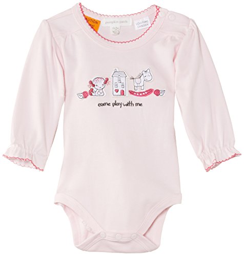 Pumpkin Patch Baby Girls 0-24m Rocking Horse Bodysuit, Pink Mist, 0-3 Months