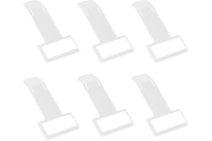 TSUWNO 6 Clip per Biglietto Parcheggio - Sostegno in Plastica Trasparente per Permesso da Parabrezza Auto/Veicolo - Porta Biglietti da Parcheggio Pratici e Sicuri (Set 6pz)