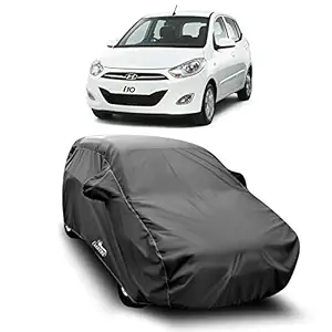 ROYALS CHOICE Water Resistant Car Cover for Hyundai I10 (Gray with Mirror Pocket)