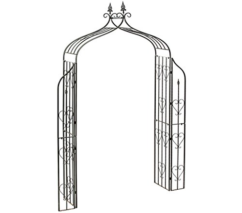 Dehner Rosenbogen Heart, ca. 248 x 156 x 38 cm, Metall, schwarz