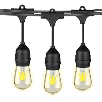 LemonBest® Party-Lichterkette, 9 Glühbirnen E27 40W-Schnur-Licht