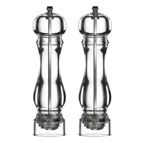 Premier Housewares Salz- und Pfeffermühlen-Set, 22 cm, Acryl durchsichtig
