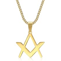 Bijou Symbolique Amour Dieu Pendentif Branche Acacia Maçonnique - Acier 316L Plaqué Or - Chaîne 55cm Inclus Pendentif Acacia