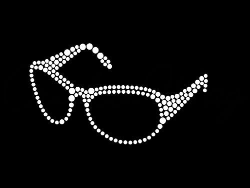 Hot fix Diamante Diamante Diamonte holiday sunglasses transfer hot iron on motif for t-shirts bags