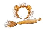 SIZE: One Size Animal Ears & Tail Set - Lion Kids Fancy Dress