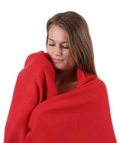 Betz Jumbo Fleecedecke Kuscheldecke Farbe dunkel Rot XXL Größe 220×240 cm Qualität 200g/m² - 2