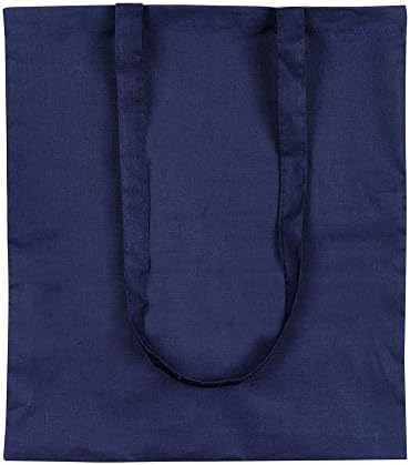 eBuyGB Pack of 10 Shopping Tote Shoulder Bag, 100% Cotton, Blue, 22 x 20.2 x 7.39 cm