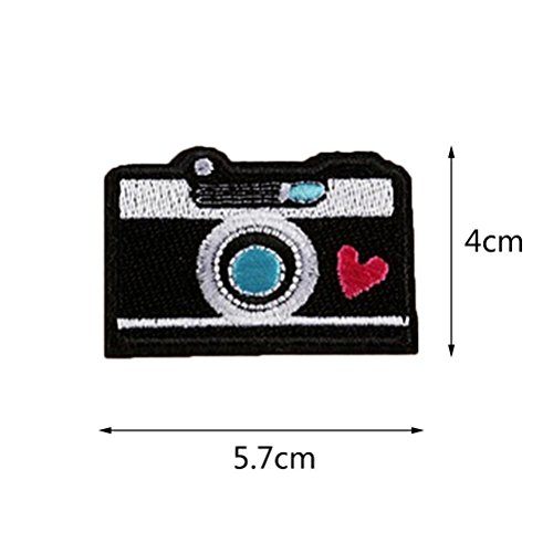sevenmye 9/viel Tuch Patches Garment Aufnäher DIY Dekoration Zubehör Eisen auf bestickt Patch Set-Rainbow Lippenstift Kamera Hände Form - 3