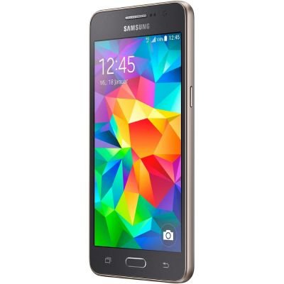 Samsung SM-G530FZAADBT Galaxy Grand Prime Smartphone (12,4 cm (5 Zoll) Display, 8 Megapixel Kamera, 5 Megapixel Frontkamera, 8GB Speicher, Quad Core Prozessor, 1,2GHz, micro-USB 2.0, Bluetooth, Android 4.4) grau