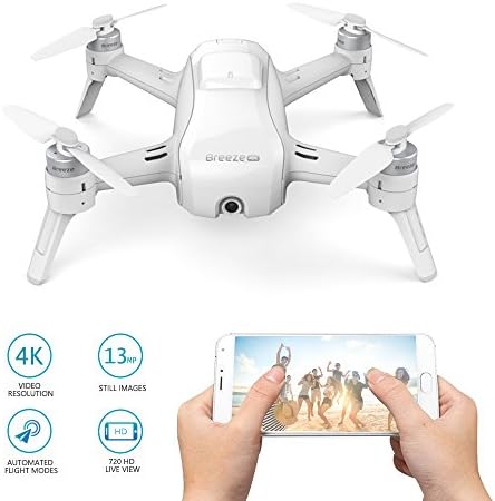 Koeoep 13MP 4K HD Breeze Flying Camera GPS Visual Positioning Selfie Pocket Drone Safe to Fly Indoor and Outdoor