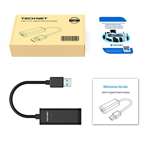 TeckNet USB 3.0 auf RJ45 Gigabit Ethernet Adapter, Externer Netzwerkadapter, Unterstützt 10/100/1000 bit Ethernet - 6