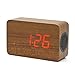 Produktbild Gosear Portable Hölzerne Wireless Stereo Bluetooth Lautsprecher Alarm Uhr LED Anzeigen Zeit Datum Temperatur mit 18650 Akku Batterie für Smartphones Tabletten MP3 Spieler Braun