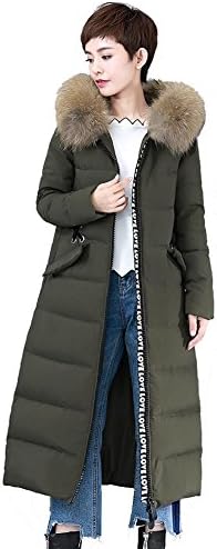 Women'S Down Jacket Lightweight Padded Parkas Featherweight Long Sleeve Zipper Weatherproof Thicker Outwear Warm Puffer Coats . Army Green . M