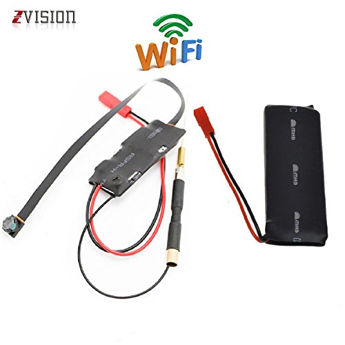 ZVision HD 2.0MP Wireless Spy Camera with Power Backup and Memory Card Recording P2P WiFi CCTV Camera Module Kit RS.3750 (50.00% Off) - Amazon