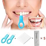 Pro Teeth Whitening Nano Brushes, Soft Teeth Cleaning Whitener Natural Brush Tooth for Brown Tooth Smoke, Coffee, Tea, Fruit Juice, Chewing Area Pigments by Hilareco (2 Handles + 5 Sticks)