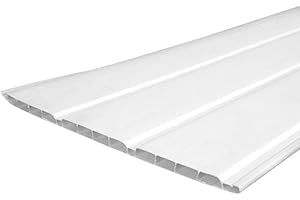 EUROCELL 5m Length x 300mm White Plastic Soffit Board - uPVC Hollow Soffit Cladding - Roof / Ceiling & Wall Cladding