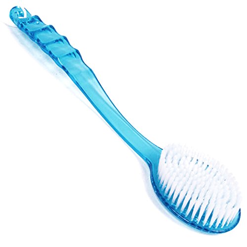 Fletion Long Hand Back Shower Brush Body Scrub Brush Scrubber Massager Mobility Disability Help Bathing Aid Exfoliating Body Brush