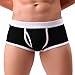Produktbild Männer Baumwolle Unterhose, Sunday Reizvoll Mens Solid Breat Unterwäsche Slips Ausbuchtung Pouch Shorts Retroshorts Herren Pure Farbe Boxershorts (Schwarz, S)