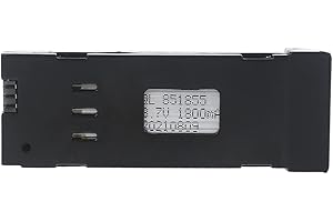 QERMULA 3.7V 1800mAh Batterie au Lithium Batterie Li-po Compatible avec Eachine E58 L800 JY019 S168 Drone X Pro RC Quadcopter Drone Batterie 1800mAh