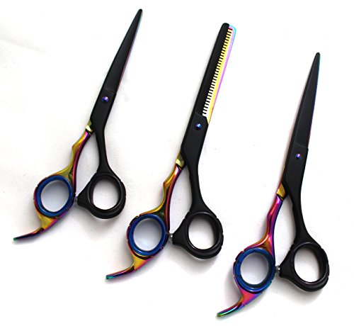 Professionelle Frisörscheren Barbier Effilierschere Haare Schneiden & Ausdünnen/Volumen Scheren Set Gesamtlänge – Rasiermesserscharf Japanischer Stahl&Feineinstellung Spannungsschraube - 8