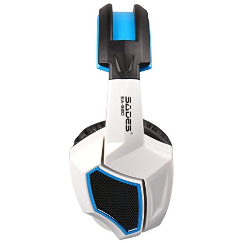 Auriculares Gaming para PS4 PC Sades SA920 Cascos Ruido Reducci  n de Diademas Cerrados Profesional con Micr  fono Limpio Sonido 3 5mm Compatible Xbox One Tablet Port  til Mac iPhones iPads iPods Blanco 