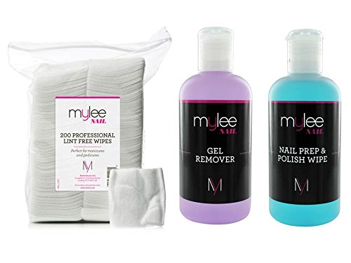 Mylee Prep & Wipe With Remover & Nail Wipes UV LED Kit Package Nail Gel Polish Soak Off NEW