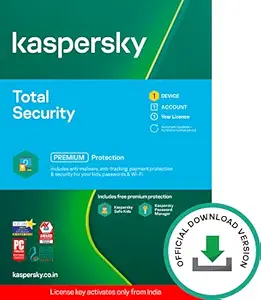 Kaspersky | Total Security | 1 User | 1 Year | Email Delivery in 2 hours - no CD