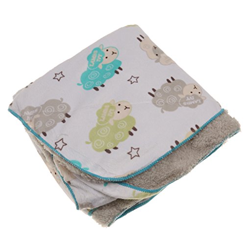 Preisvergleich Produktbild Neugeborenes Baby decken Erstlingsdecke 100% Baumwollfleece Berber Vliesdecke Bettwäsche Unisex - Schaf, one size