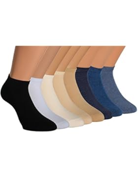 Vitasox Damen Sneaker Socken Baumwolle ohne Naht uni Sneakersocken Füßlinge 6er oder 12er Pack