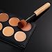 Chinatera 10 Colors Contour Face Cream Makeup Concealer Palette + 1Pcs Rosy Gourd Sponge Puff + 1Pcs Oblique Head Powder Brush
