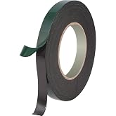 &Ccedil;ift Taraflı K&ouml;p&uuml;k Bant Eva Montaj Bandı 18 mm x 10 Metre, Yeşil/Siyah