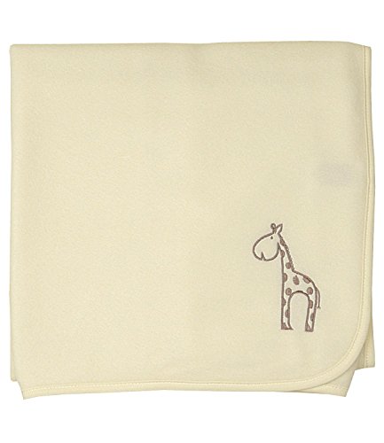 BabyPrem Baby Fleece Shawl / Wrap 94 x 82cm Cream Elli & Raff Giraffe
