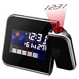 Das LCD-Display mit LCD-Hintergrundbeleuchtung eignet sich ideal für Zuhause oder im Büro und eignet sich ideal für die Überprüfung der Uhrzeit während der Nacht, ohne dass jemand gestört wird. Unterstützung snooze funktion.