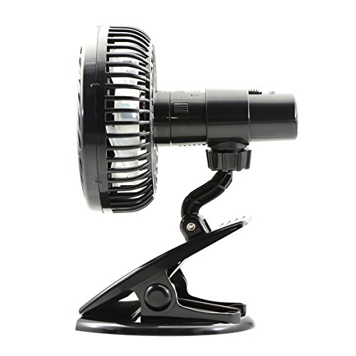 Qumox Tragbare Mini-Ventilator Clip 3,5-Zoll-USB-3 Speed Lüfter schwarz Für Laptop Tisch Workout Baby Kinderwagen Auto Camping Home Office - 3